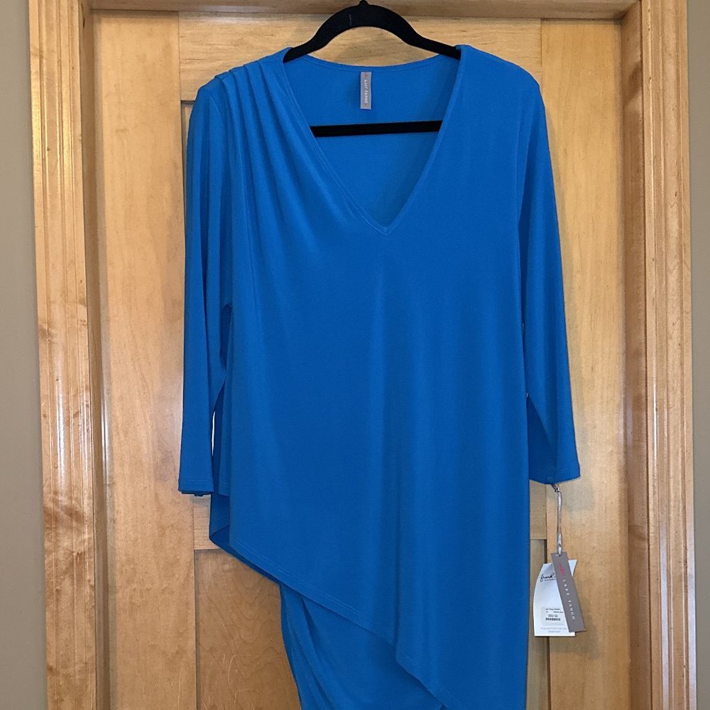 LAST TANGO Cowl Neck Wrinkle Resistant Versatile Tunic/Dress Long Sleeve